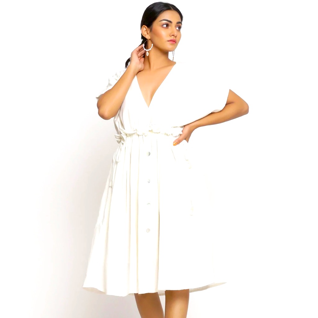 Seamsfriendly Boho Summer Gauze Cotton Button Down Dress Size S — image 3 of 8